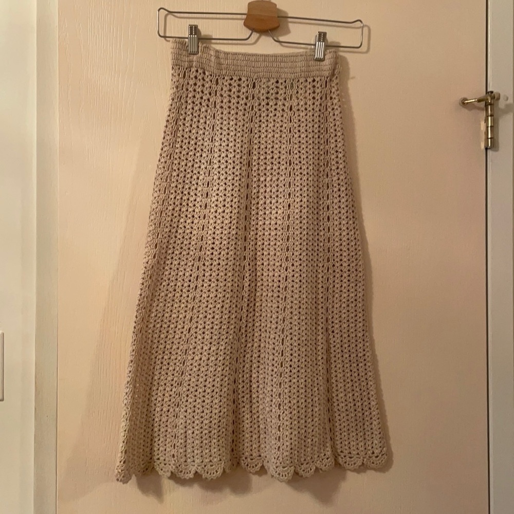 COPY - Le Fou by Wilfred crochet skirt in natural
